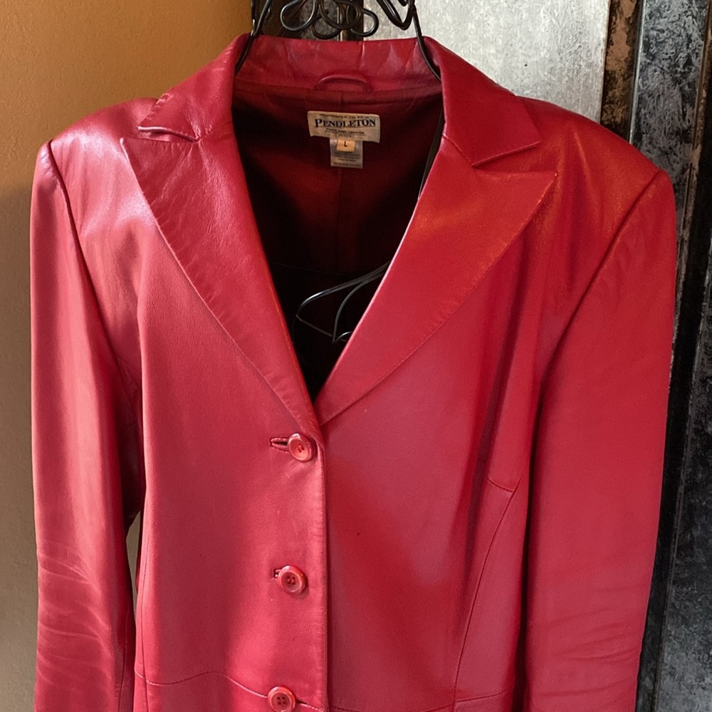 Pendleton Red Leather Jacket - image 2